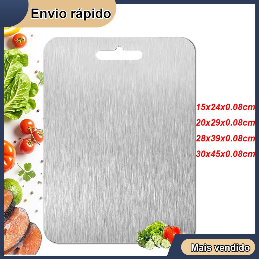 Tábua de corte de aço inoxidável para cozinha Tábua de massa Tábua de corte de carne para bancada 0.8mm