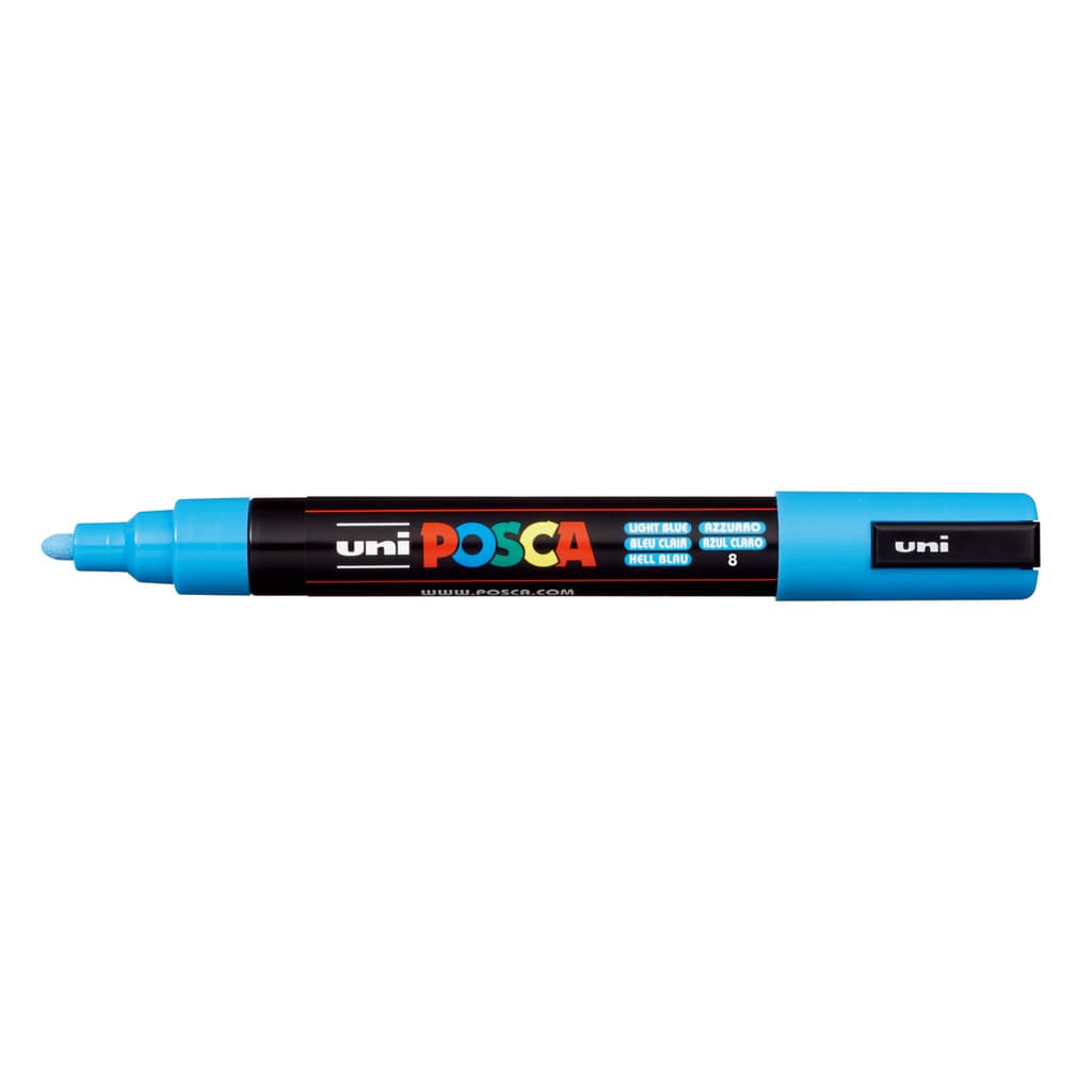 Caneta Posca Azul Clara Pc-5m Ponta 2,5mm - Uniball