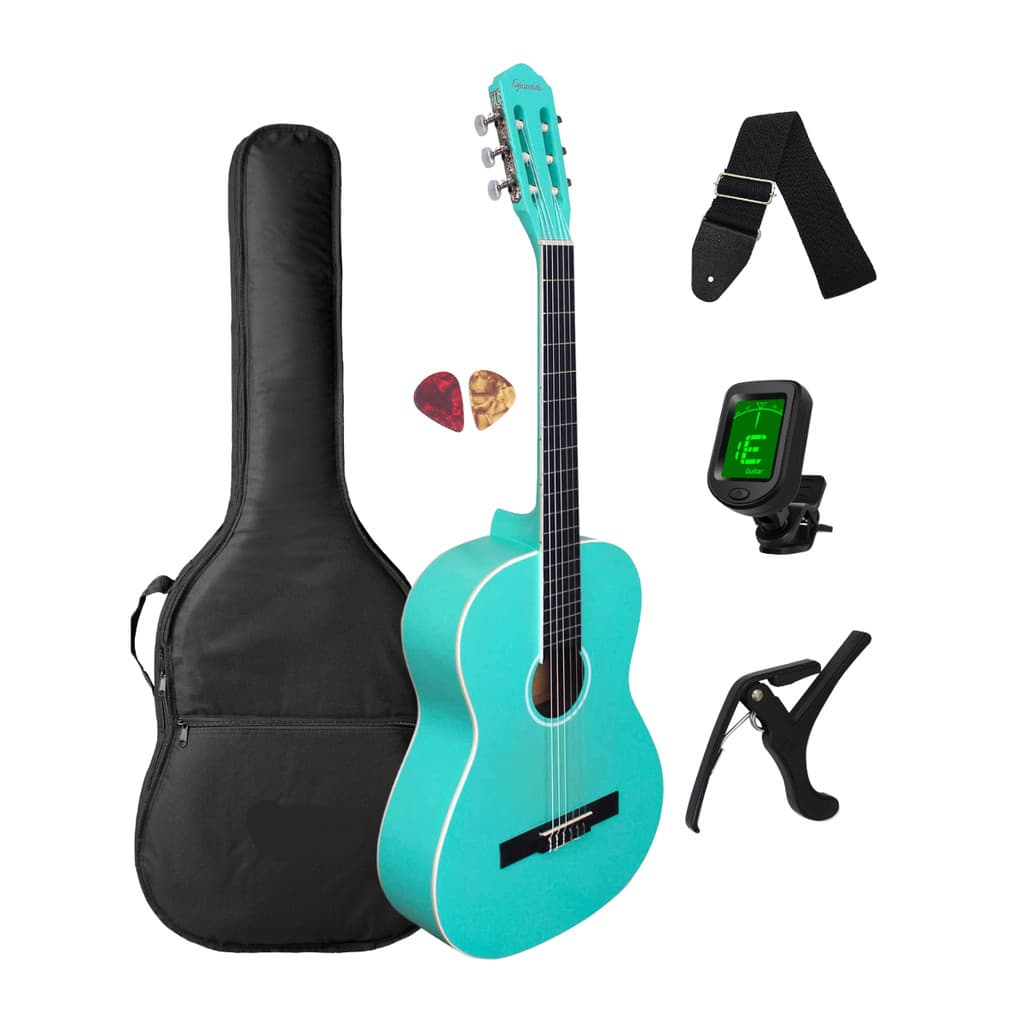 Violão Giannini N-14 TBS Azul Turqueza Acústico + Acessórios