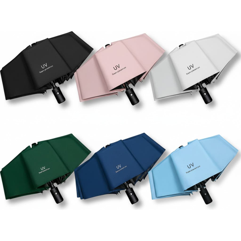 Guarda Chuva Pequeno Resiste Vento Abre Fecha Uv Colorido Cor Preto Desenho Do Tecido Liso