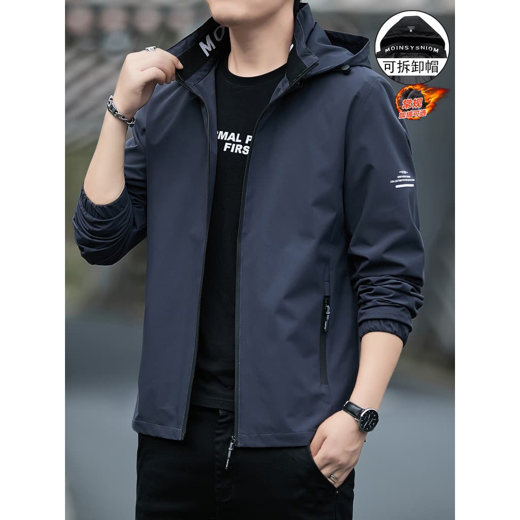 Jaqueta esportiva masculina 2026 novo estilo primavera outono jaqueta Casual outono inverno roupas masculinas velo quent