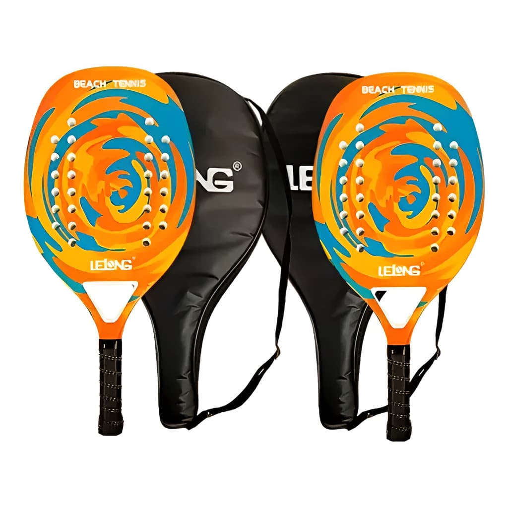2 Peça Raquete Profissional Beach Tennis + Bolsa Transporte