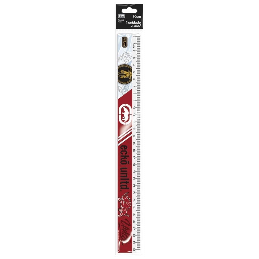 Régua 30cm ECKO - Tilibra  Régua Escolar