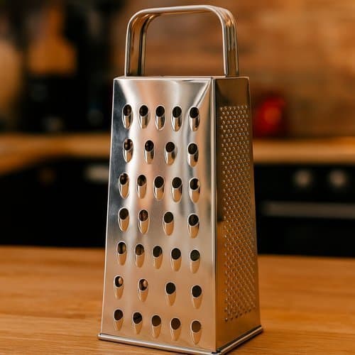 Ralador Inox 4 Faces 21cm Ralador Grosso Fino Fatiador Legumes Queijo Verduras Utensílio Cozinha