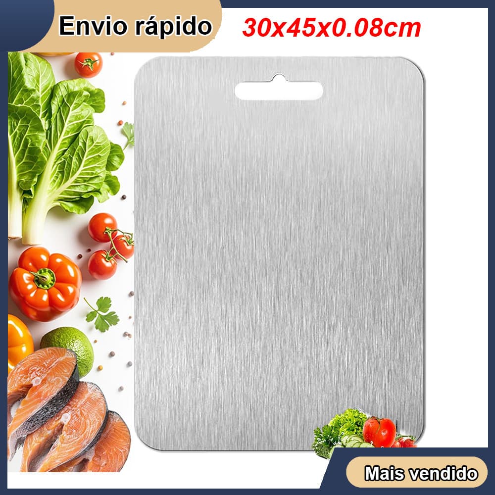 30x45x0.08cm Tábua de corte de aço inoxidável para cozinha Tábua de massa Tábua de corte de carne para bancada