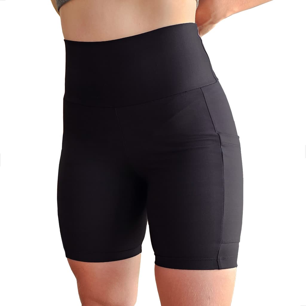 Bermuda Feminina Academia Short Com Bolsos Laterais Corrida
