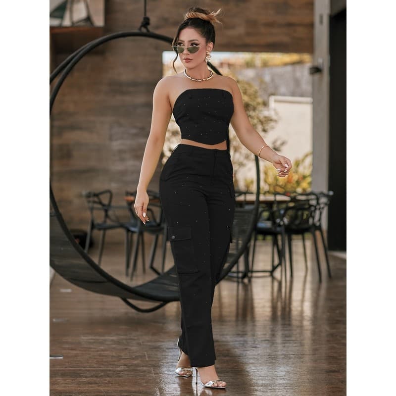 CONJUNTO CROPPED E CALÇA COLOR PIT BULL 85418