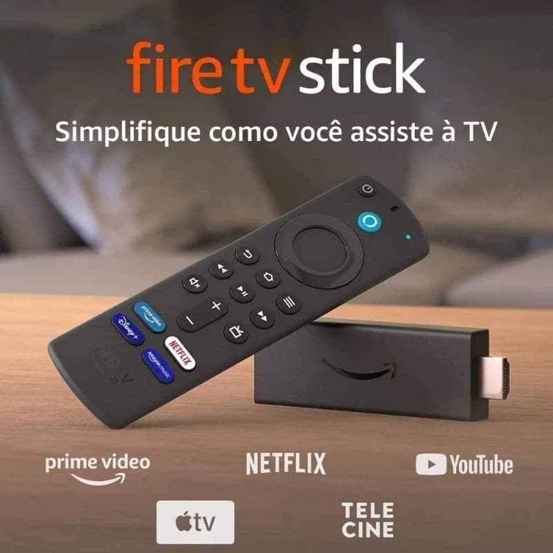 Dispositivo Smart Fire Stick 3ª Geração Full HD com Alexa Amazon Original - Preto