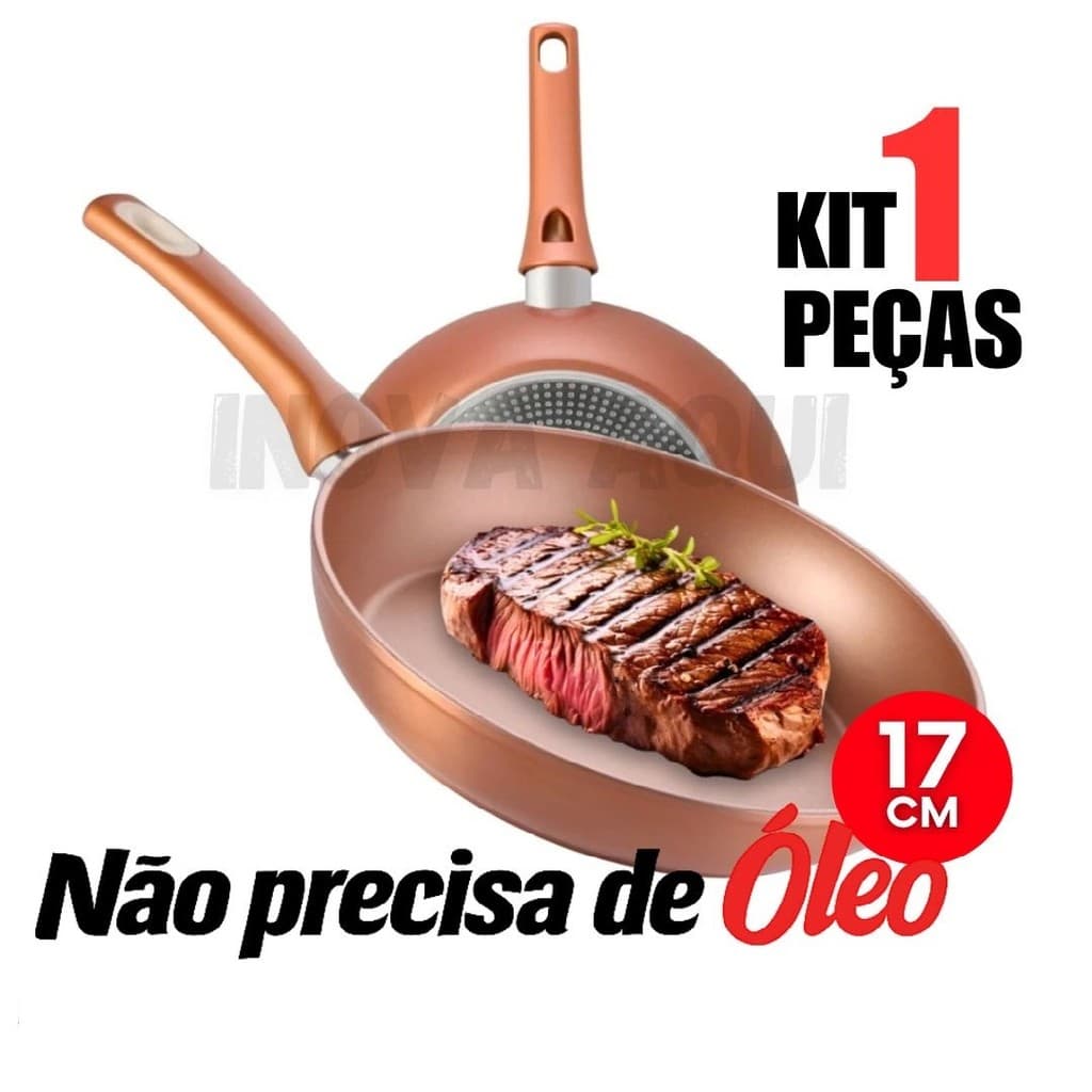 Frigideira 17CM Antiaderente Cerâmica Não Gruda Não Vai Óleo Utensilios Domestico Cozinha