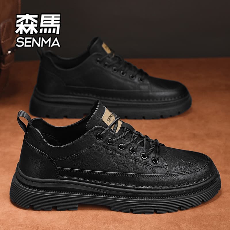 Senma sapatos masculinos 2026 novo estilo outono estilo britânico negócios Formal Wear sapatos de couro casuais estilo q