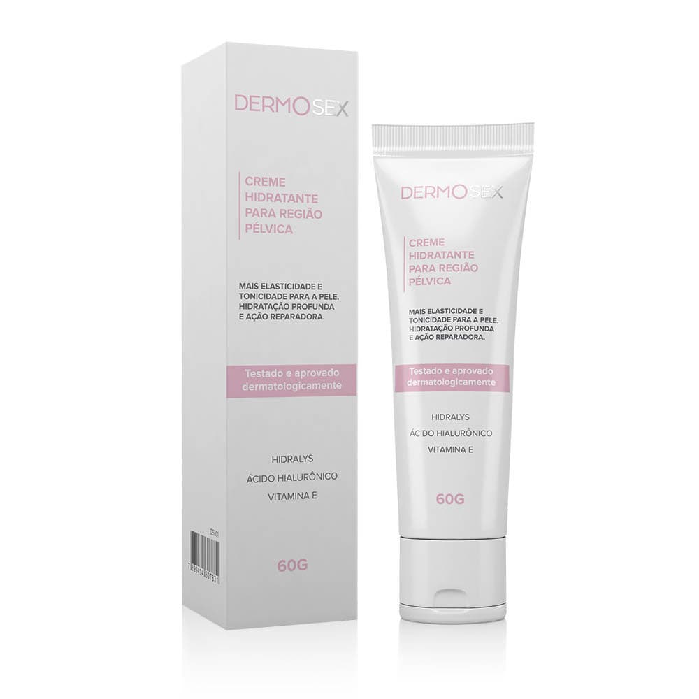 Creme Hidratante Para Região Pélvica Dermosex 60g - Hidratação Profunda Ácido Hialurônico Hidralys
