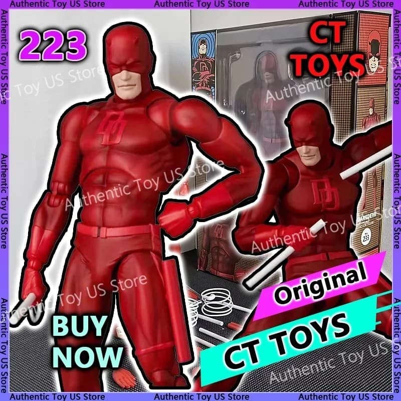 Ct Toys DAREDEVIL Mafex 223 Action Figure Versão Em Quadrinhos Figura Shf Anime Estatueta Estátua Modelo Coleção