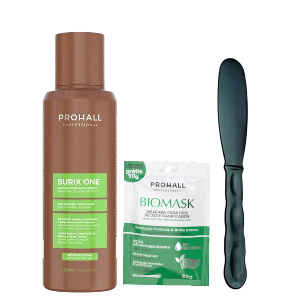 Escova Progressiva Burix One Reconstrói e Proporciona Brilho Intenso Prohall Profissional 120ml