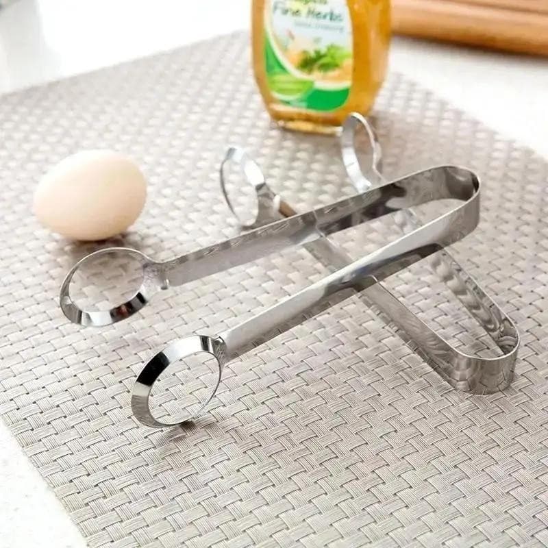 Criativo Ovos Tong Cozinha Ferramentas De Inoxidáveis Clipe Comida Salada Carne Bola Pinças Antiderrapante Gadgets