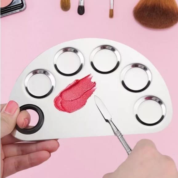 KIT 2 Paleta de maquiagem para unhas em aço inoxidável