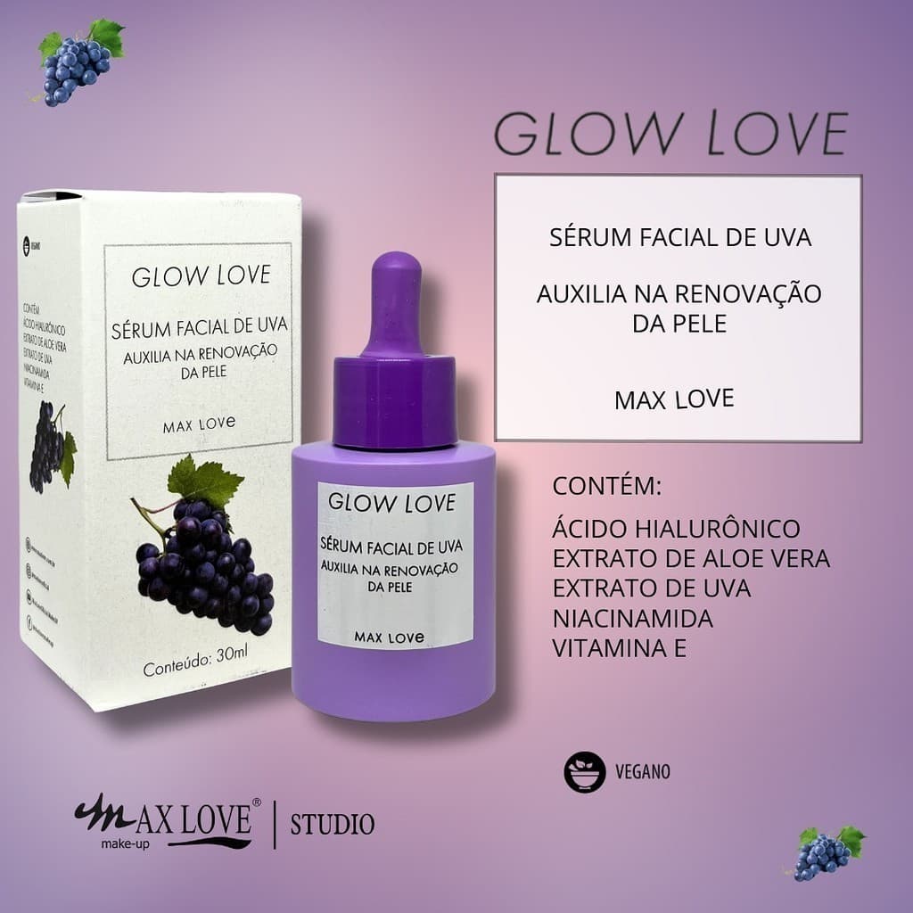 Sérum Facial Glow Love de Uva - Max Love