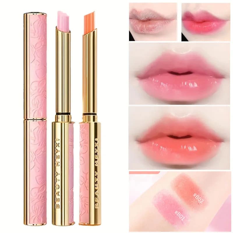 Batom Mágico Cor Pêssego Mel, Bálsamo Labial Termossensível, Hidratante, Nutritivo, de Longa Duração, Suave, Natural, Il