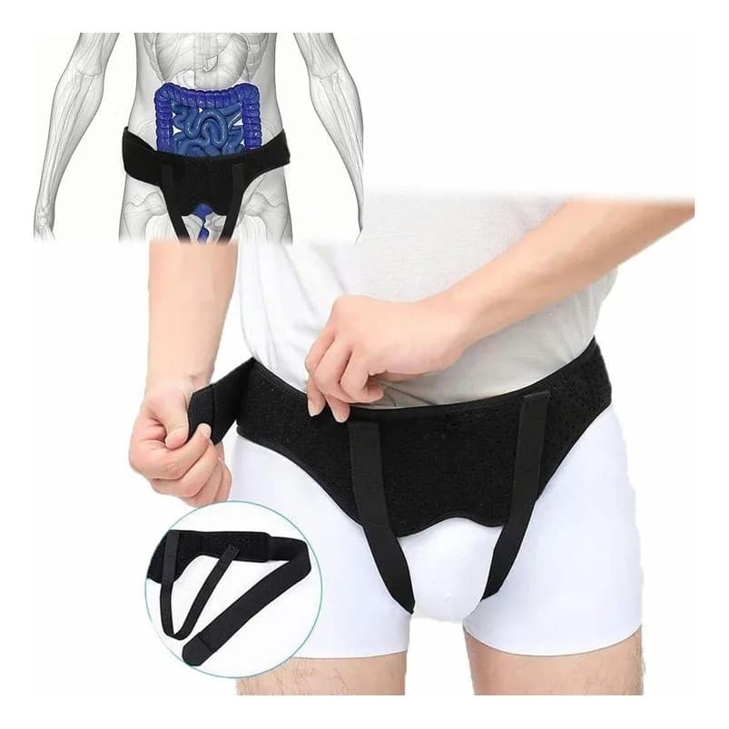Cinto De Hérnia Suporte Inguinal Confortável E Respirável Treliça Antiderrapante Invisível