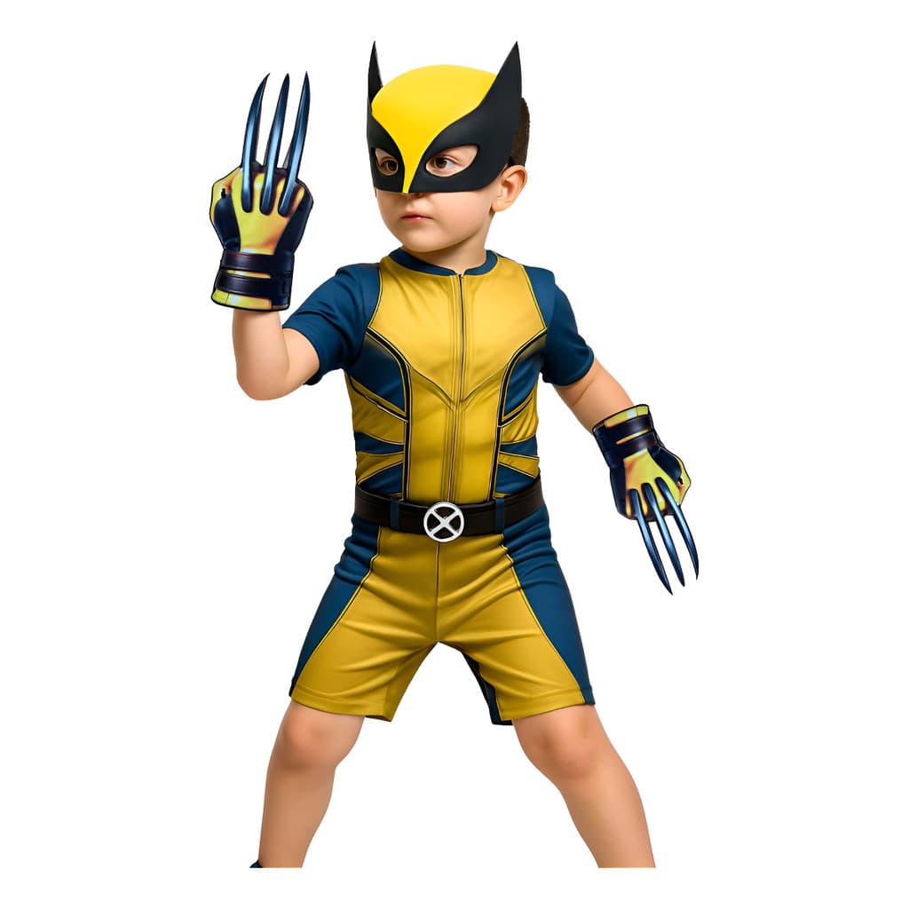Fantasia Wolverine Luxo Completa Garras + Mascara 1 À 10anos