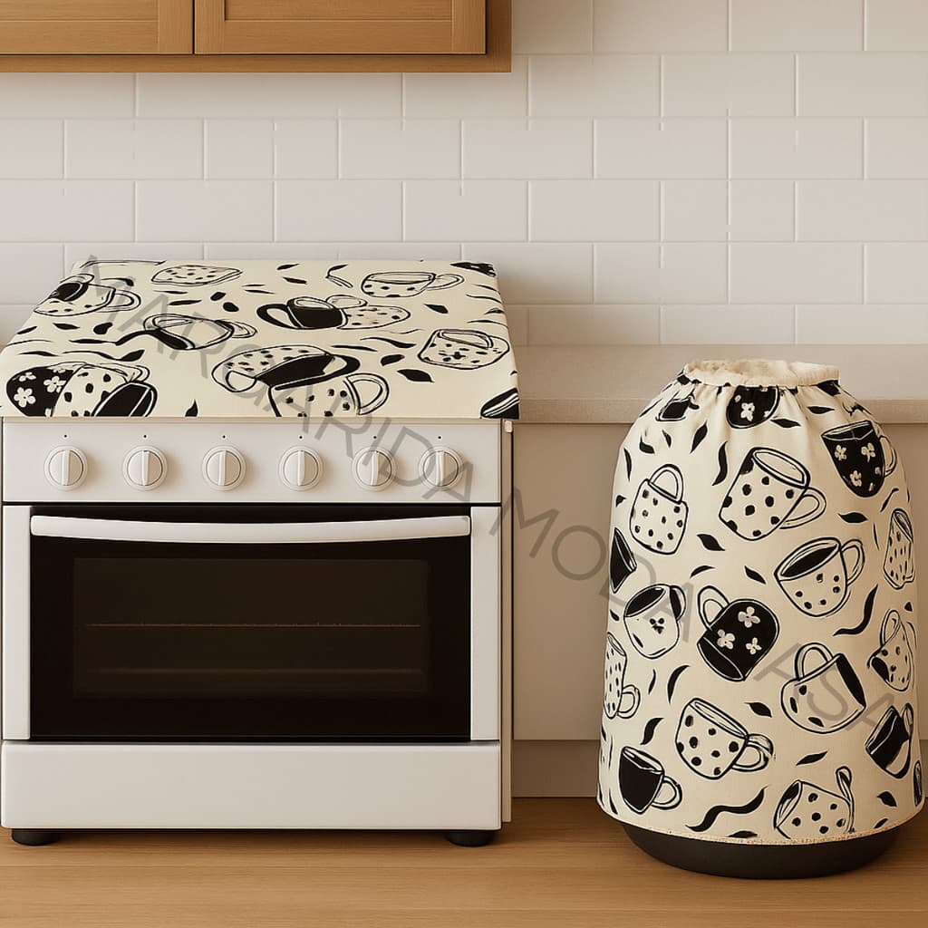 Kit Cobre Fogão + Capa de Botijão | Enxoval de Cozinha Completo