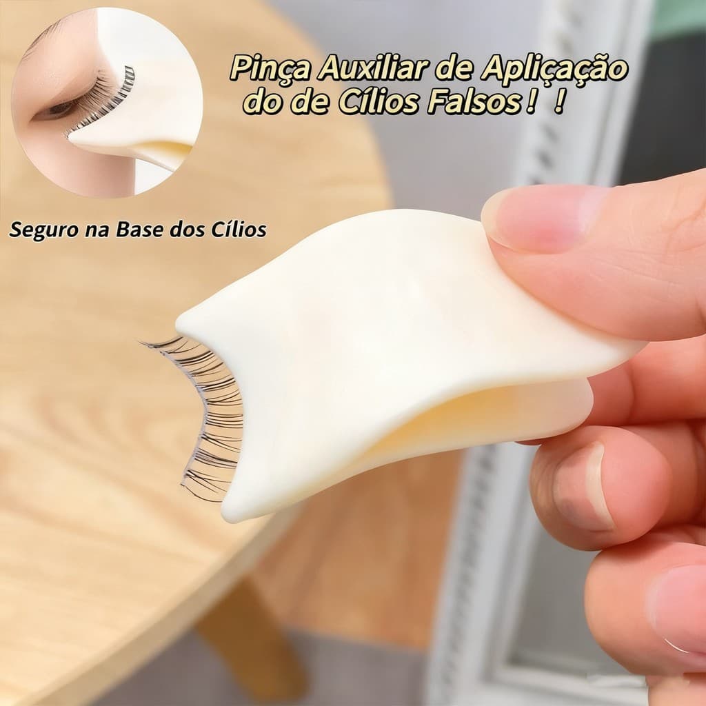 Pinça Auxiliar De Cílios Postiça Ferramenta De Beleza Aplicadora Mini Postiços Aplicador Rímel Clipe Maquiagem Para Olho