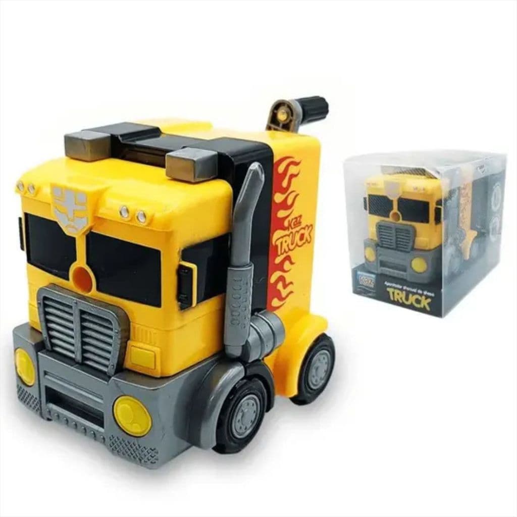 Apontador de Lápis com Manivela Manual Truck Caminhão Coletor de Resíduos