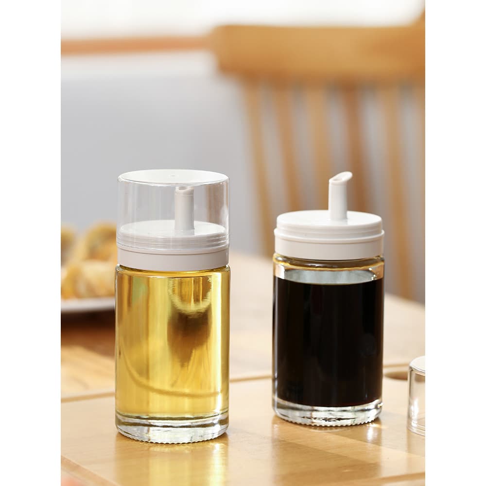 FaSoLa pote de óleo de vidro para cozinha, garrafa de óleo à prova de vazamento, garrafa de molho de soja, vinagre, temp