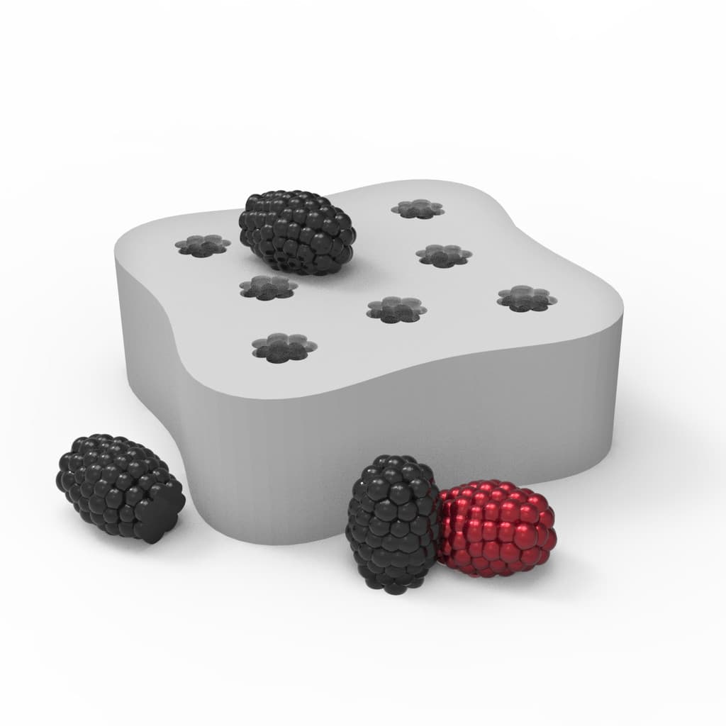Forma de Silicone 8 Mini Amora para Artesanato Vela Sabonete Resina Gesso