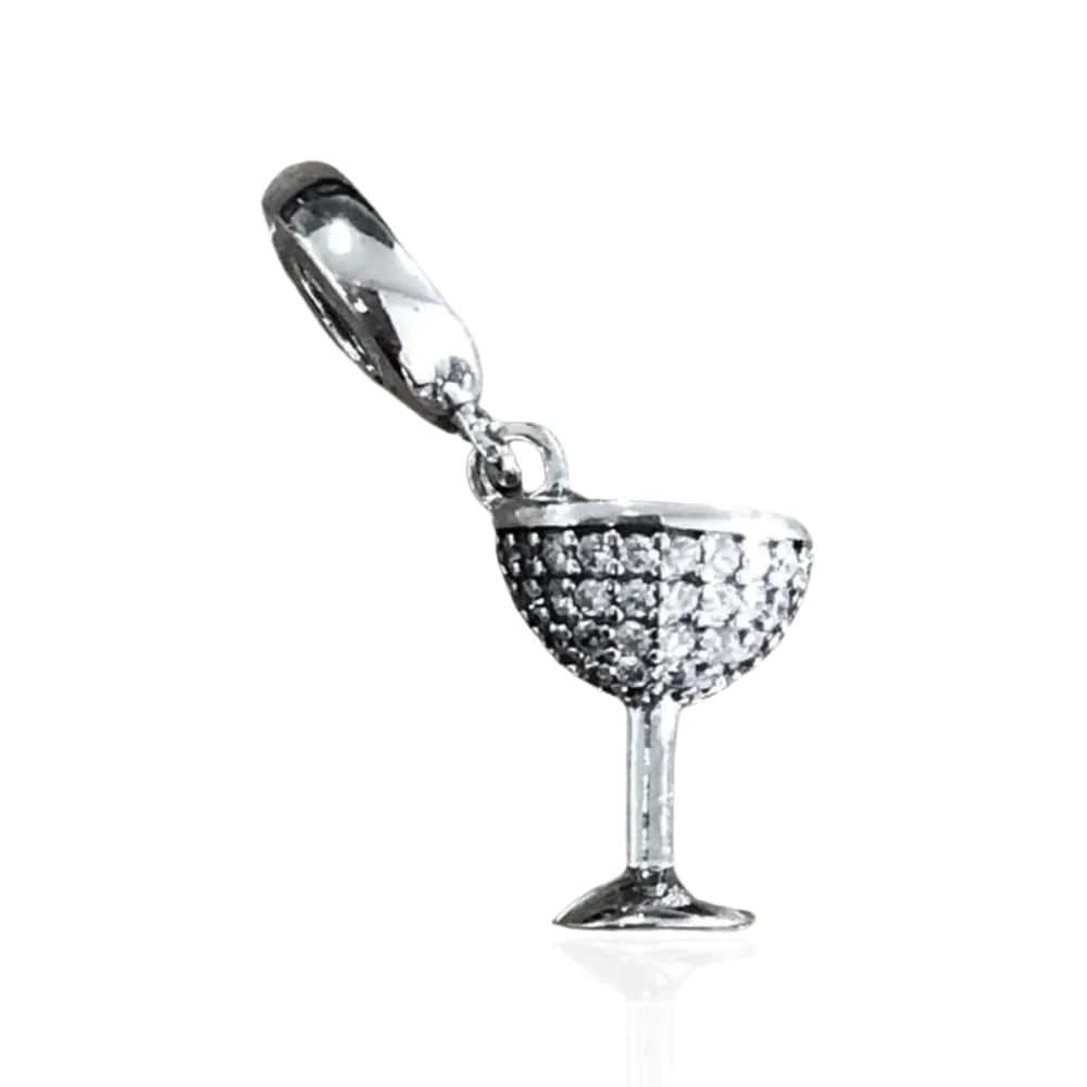 Berloque Taça de Vinho Prata 925