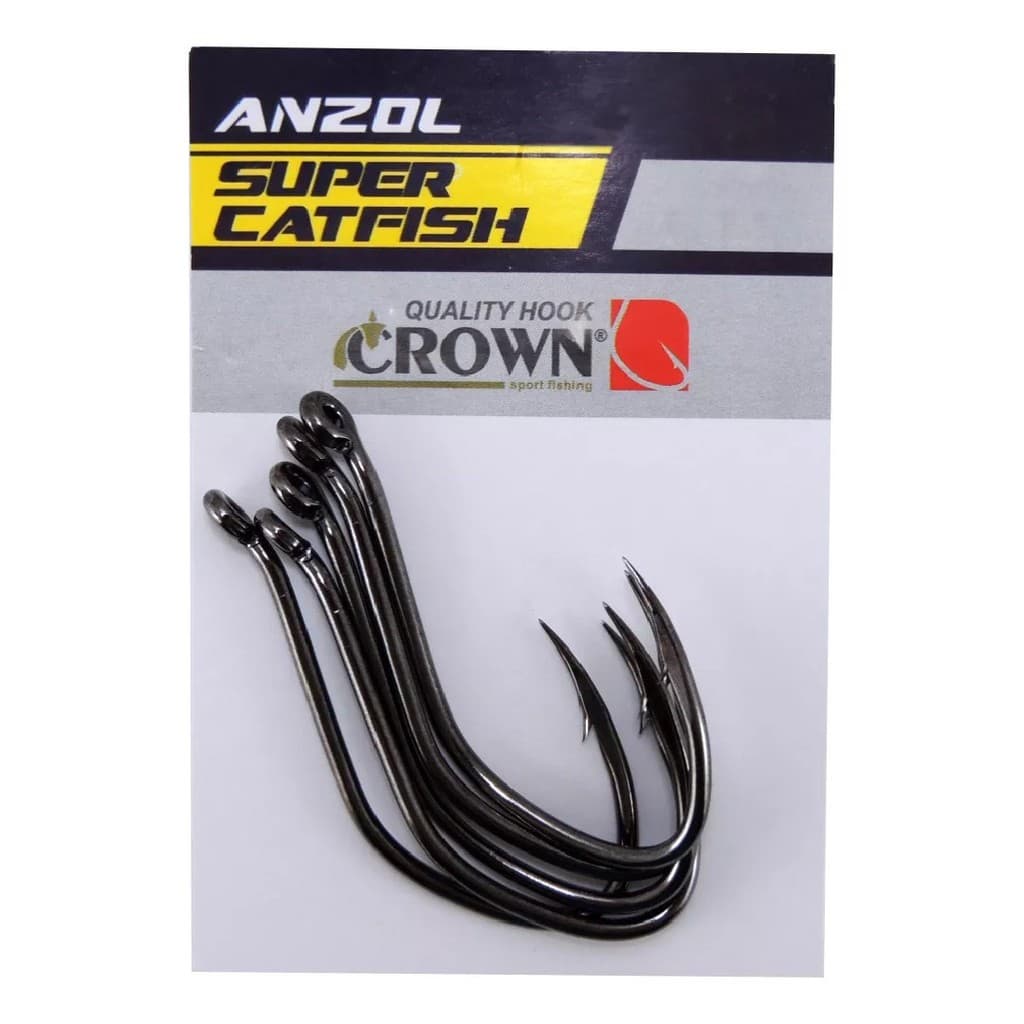 Anzol Crown Super Catfish Black 5un - Escolha o Tamanho