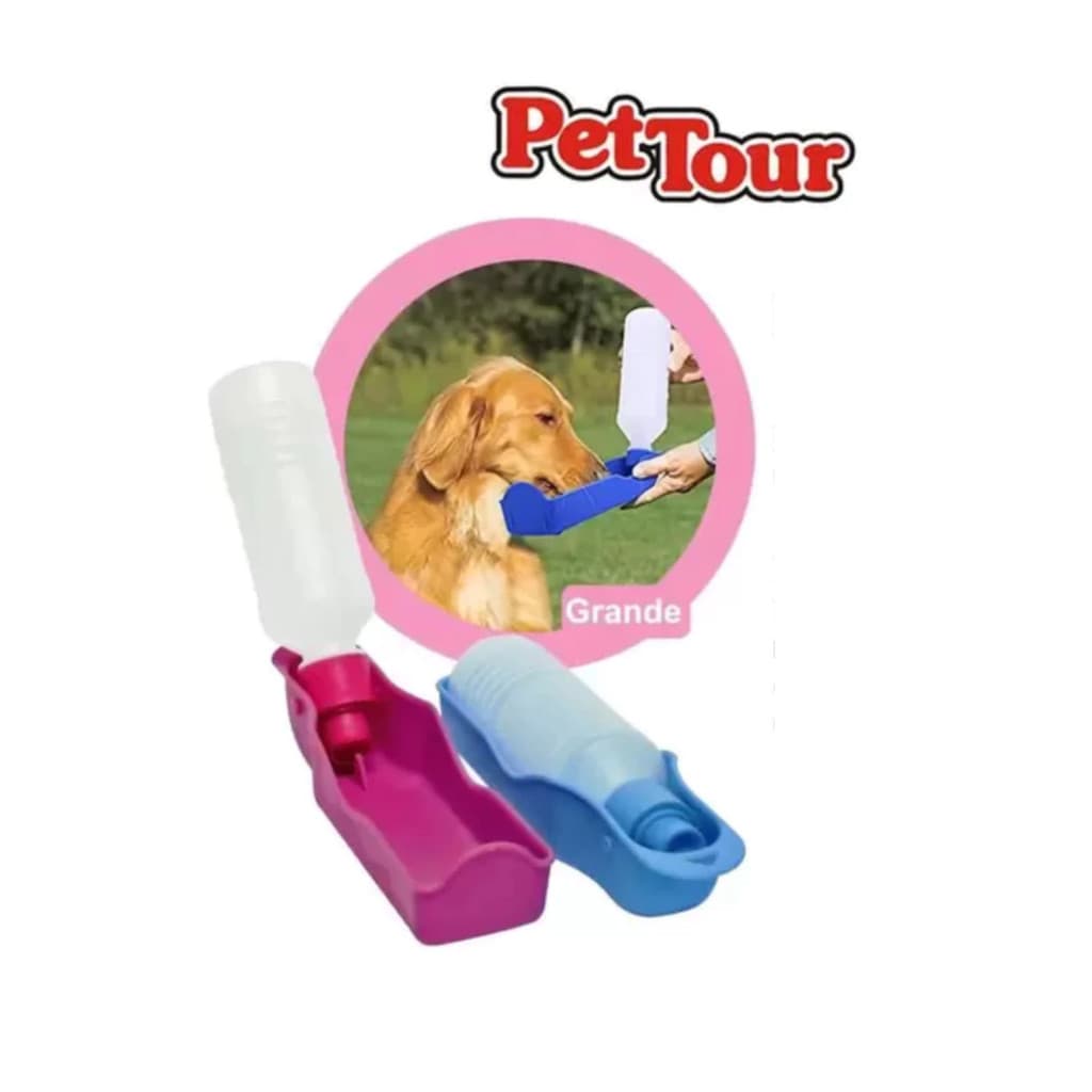 Bebedouro Portátil Pet Garrafa Cães Passeio Viagem 250ml Mimo Pets