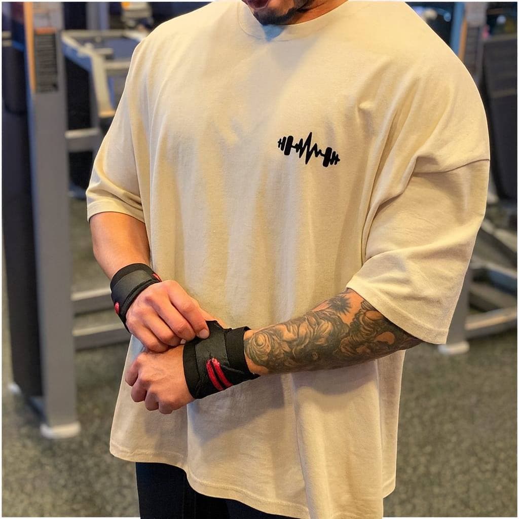 Camiseta  Oversized Camisa Streetwear Top Treino Academia Gym Americana Larga