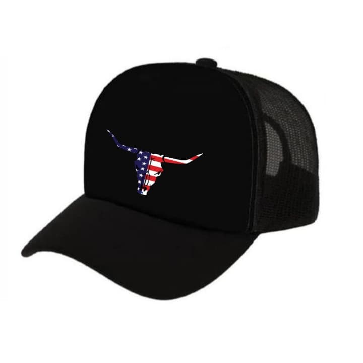 Boné Trucker Telinha Aba Curva Texas Unissex boi texas