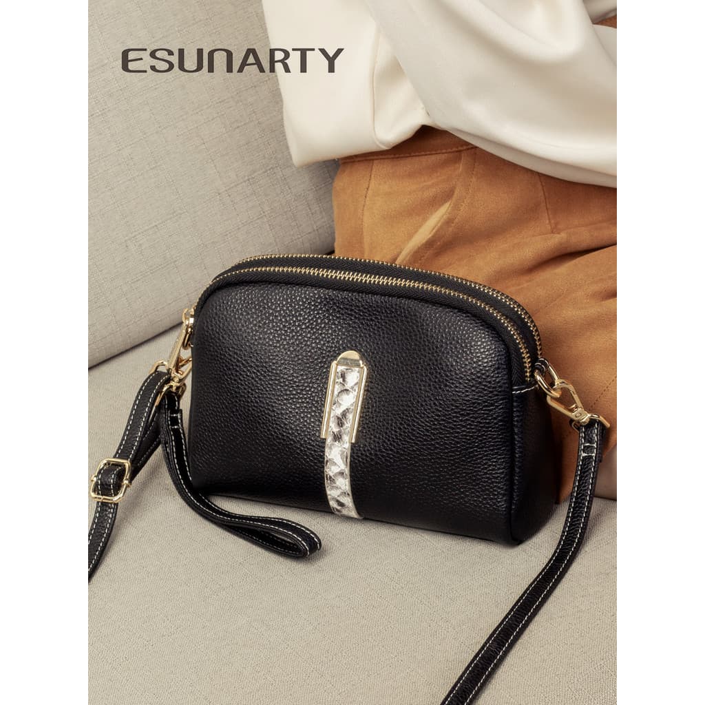 Bolsa para celular feminina 2025 novo estilo bolsa feminina de couro genuíno Mini bolsa mãe de meia-idade feminina outon