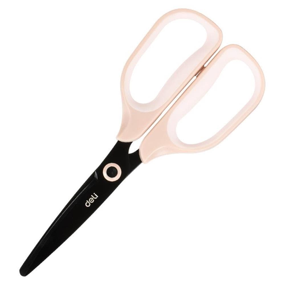 Tesoura simétrica ergonômica preta com cabo emborrachado 17,5cm 1 unidade