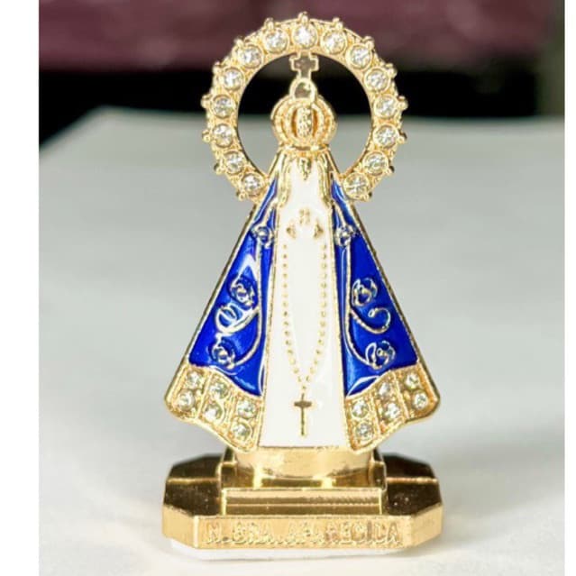 Mini Nossa Senhora Aparecida Para Painel De Carro Pequena Strass Infantil Unissex