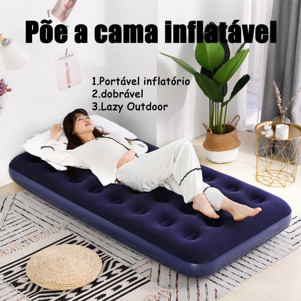 Colchão de ar CAMA Colchão Colchão Inflável à Prova de umidade Design para favo de mel Macio e pele amigável Ripstop