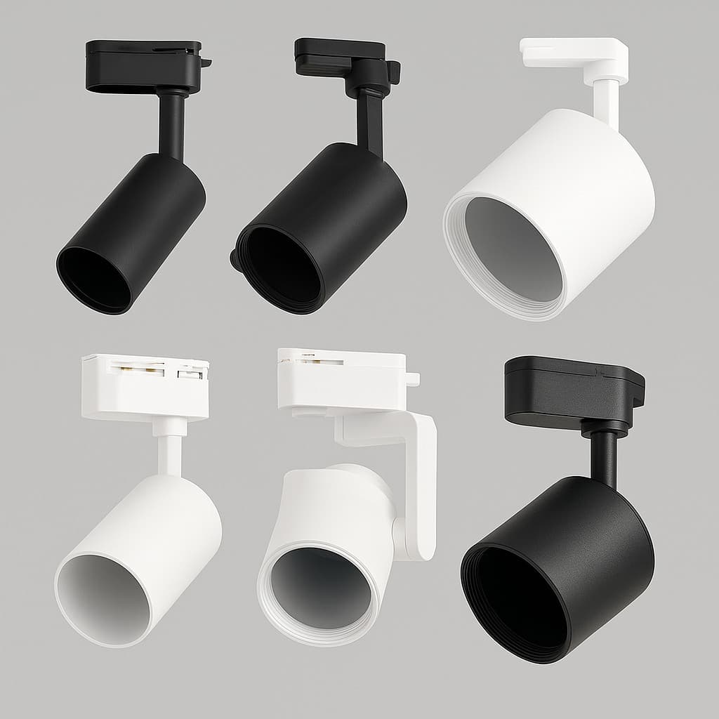 Spot para Trilho Eletrificado Preto ou Branco Sem Lâmpada