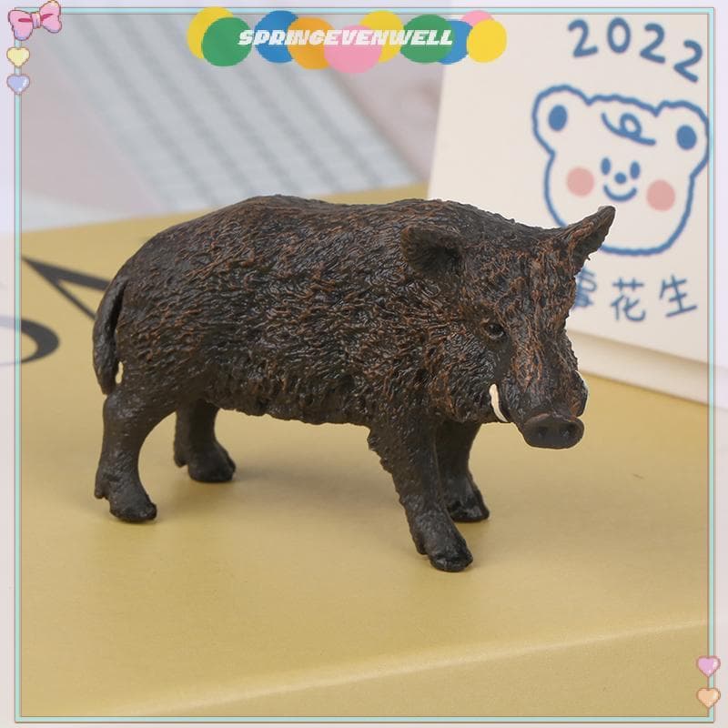 [springevenwell] Nova Simulação De Javali Modelo De PVC Figura De Desenho Animado Infantil Estatueta Pré-Escolar Decoraç