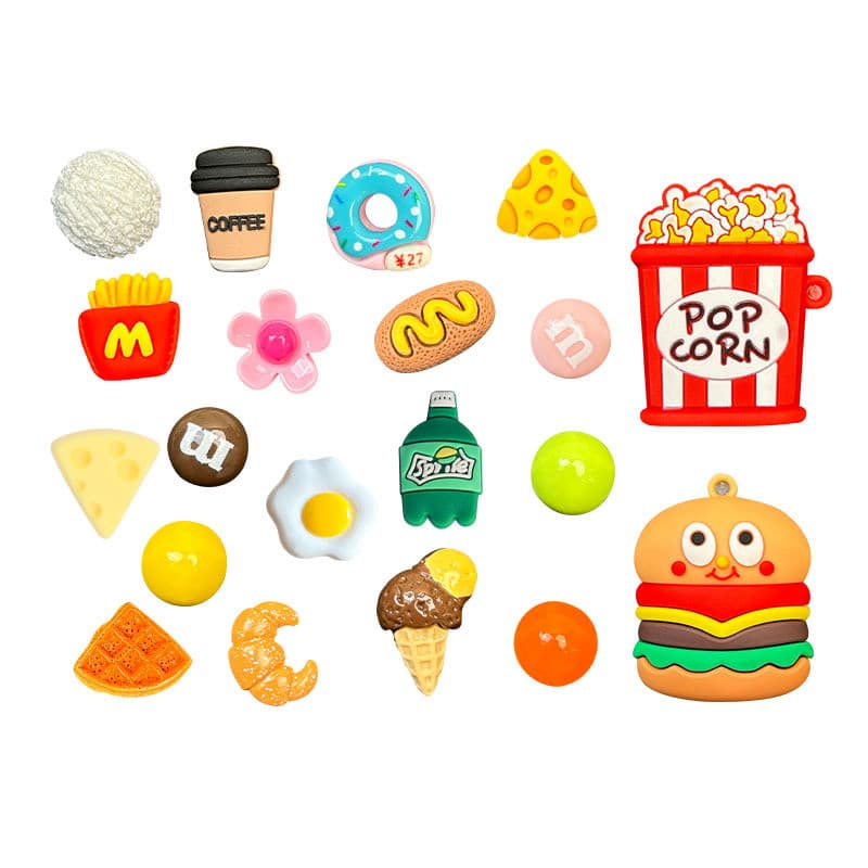 [Série Gourmet 1] Acessório Premium para Sapato – Enfeite Destacável 3D Temático de Gastronomia e Personagens
