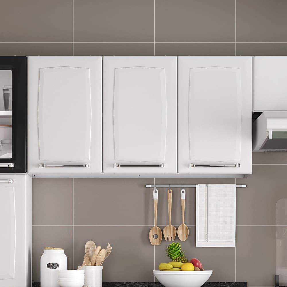 Armário Aéreo Cozinha Itatiaia Luce 3 Portas Aço 105cm