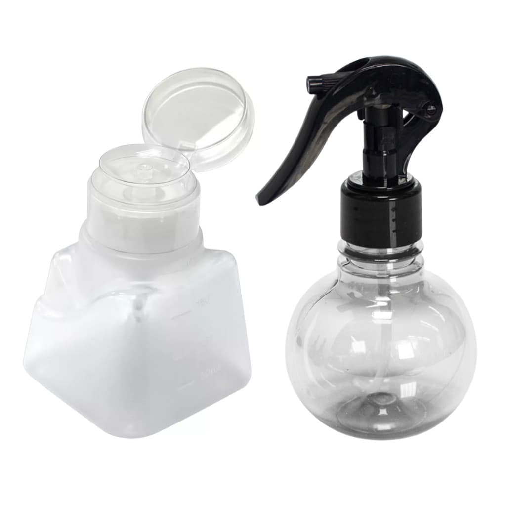 KIT DOSADOR DE ACETONA MOD ITALIANO + BORRIFADOR 180ML MANICURE PEDICURE PODOLOGIA MÃO PÉ BARATO