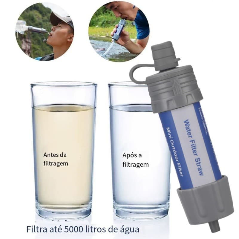 Mini Filtro De Água Sistema Portátil De Filtragem De Água De Emergência Para Caminhadas Acampamento