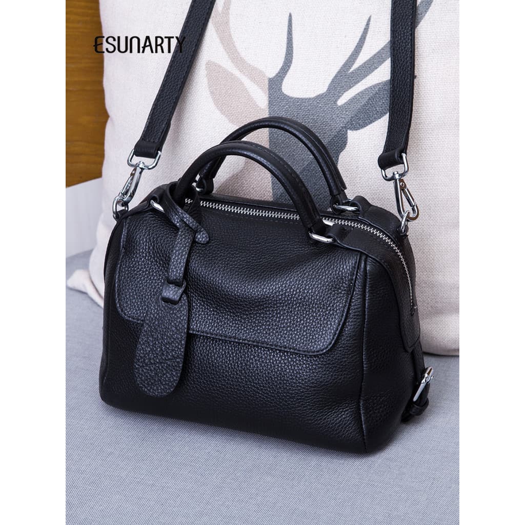 Bolsa mensageiro feminina 2026 novo estilo couro genuíno grande capacidade Commuter senhoras portátil de um ombro All-Ma