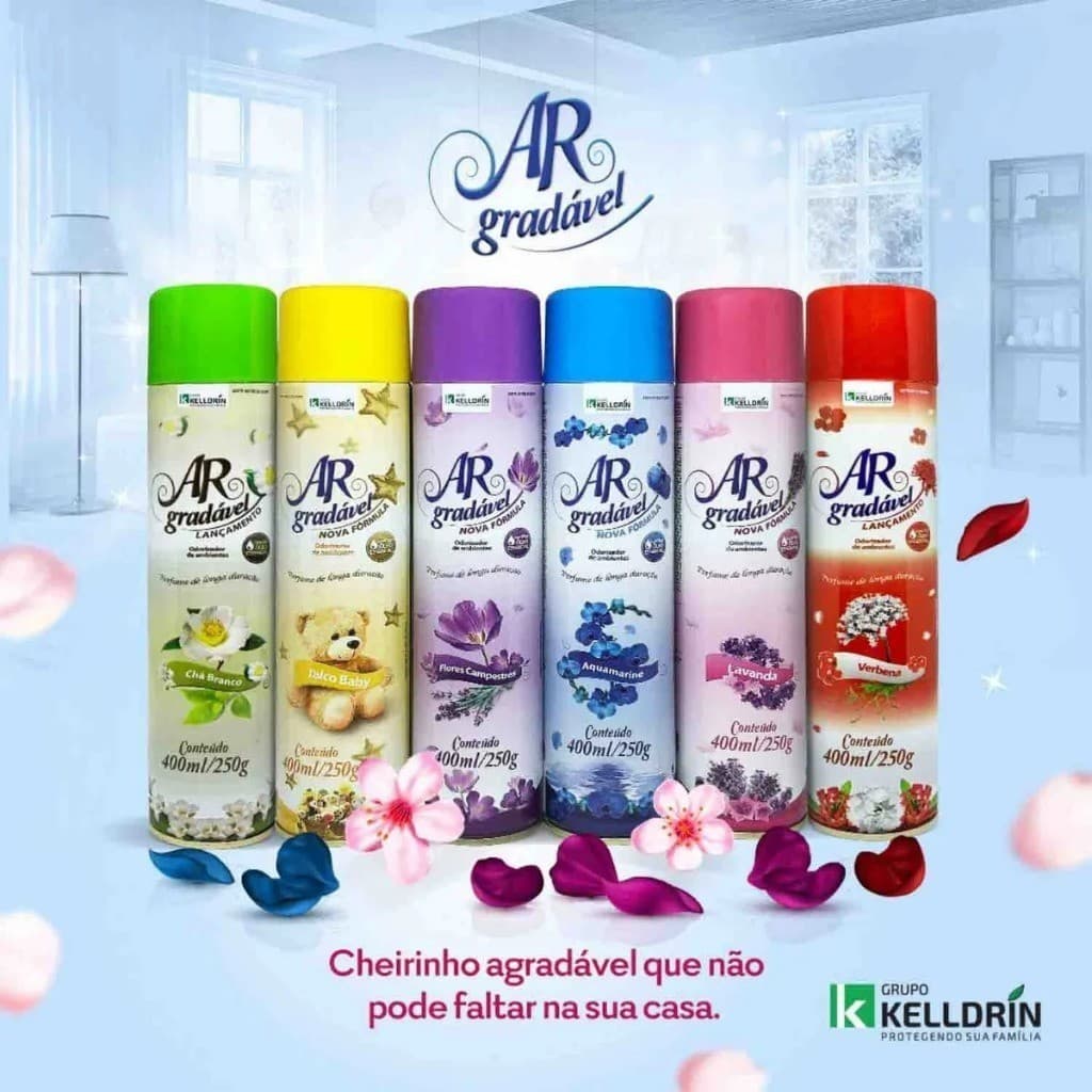 Aromatizador de Ambientes Bom Ar 400ml – Spray Perfumado Ar Gradável | Eliminador de Odores, Perfuma e Refresca