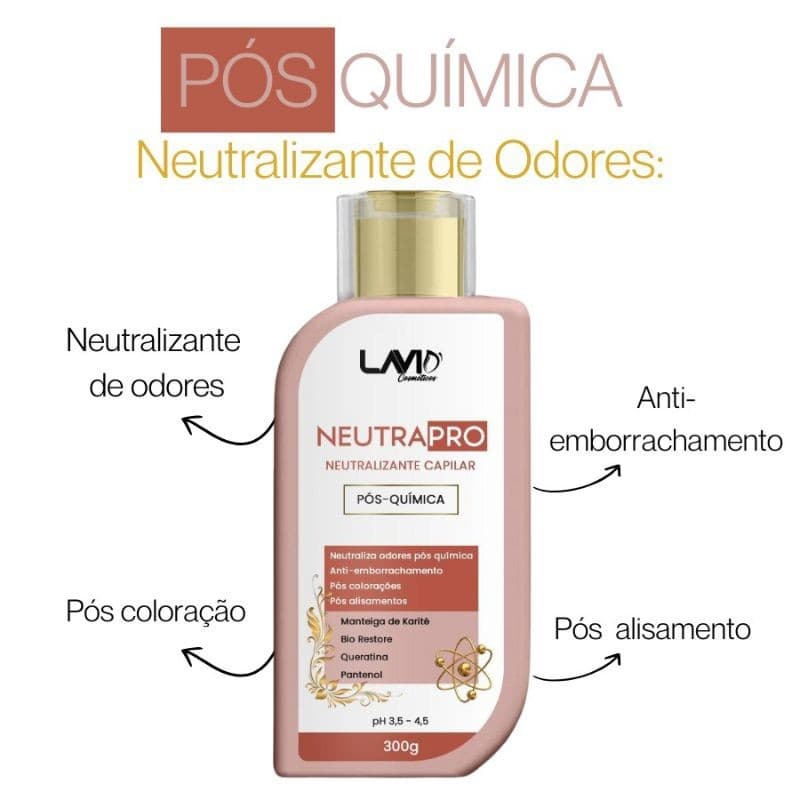 Neutralizante Capilar Neutrapro  Pós-química Regula Ph e Elimina Mau Cheiro 300g