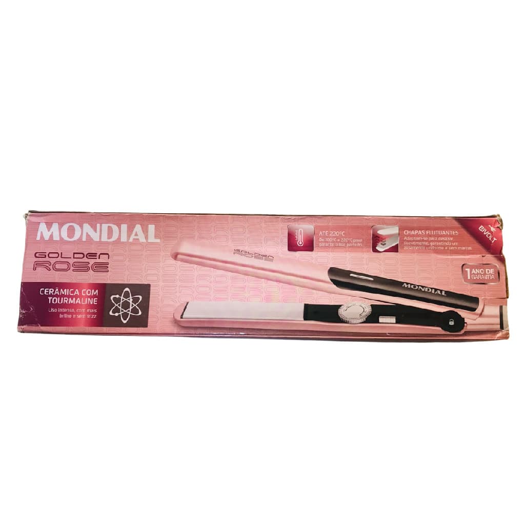 Produto de Vitrine: Prancha Mondial P-20 Golden Rose Bivolt