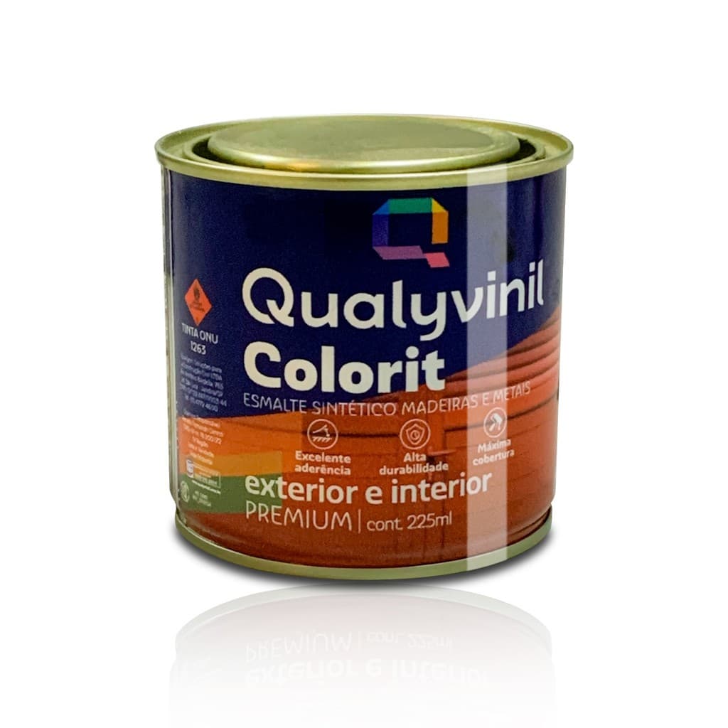 Esmalte Sintético acabamento fosco colorit 225 ml tinta para madeiras e metais qualidade Premium