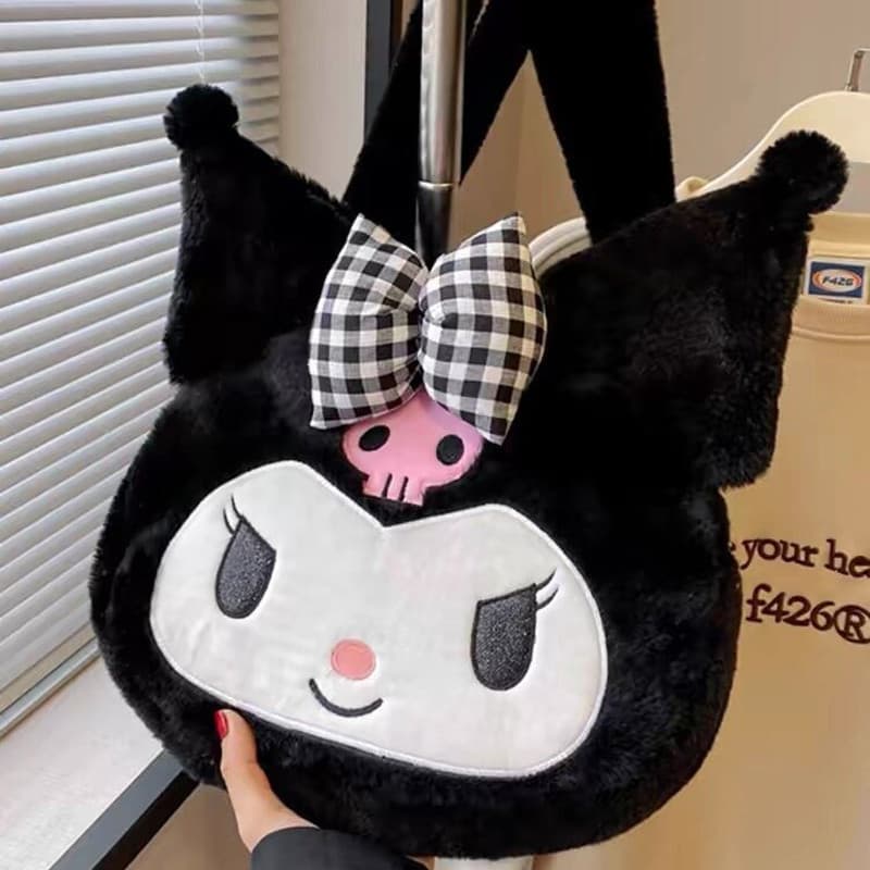 Sanrio Pelúcia Cinnamoroll Melodia Kuromi Bolsas Femininas De Ombro Moda Feminina Sacos Do Mensageiro