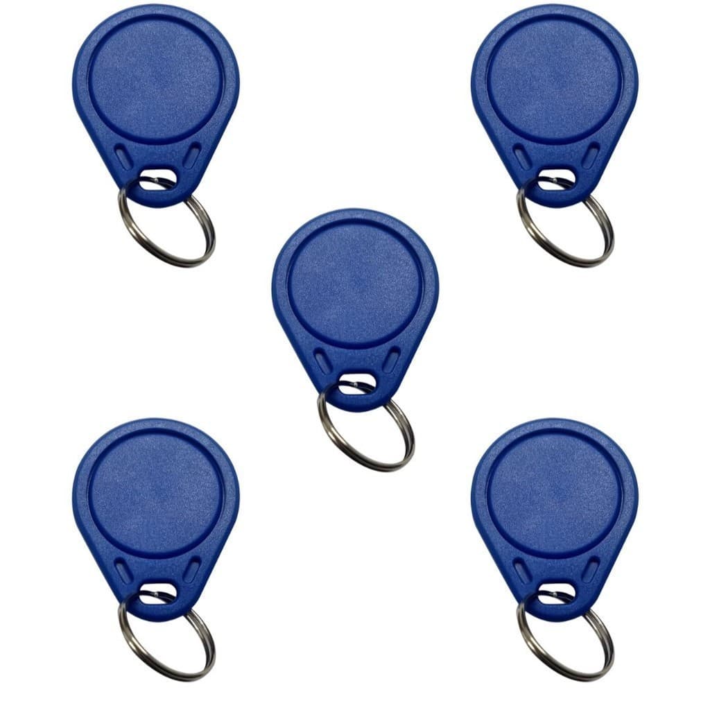 Kit 5 Chaveiro Tag Proximidade RFID 125KHZ IDEAL Compatível com Controle de Acesso